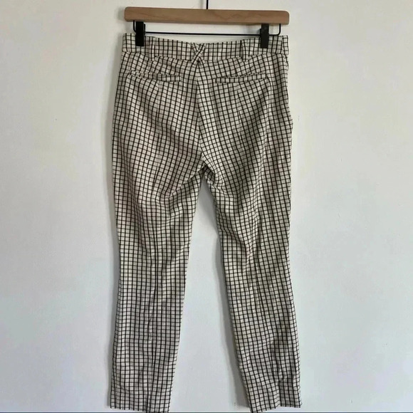 Anthropologie Essential Slim Pants Black White Pleated Classic Stretch - Picture 3 of 11